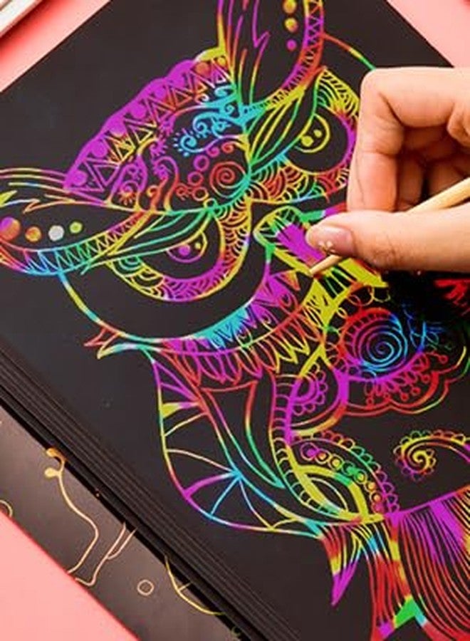 Envop Scratch Art Book for Adults Colorful City Series Scratch Art Scratch Painting Foil Art for Adults Scratch and Scratch City Series Books Foil Engraving Scratch Art Adult.(11 x 8.5 Inch - 6 Page) - Image 4